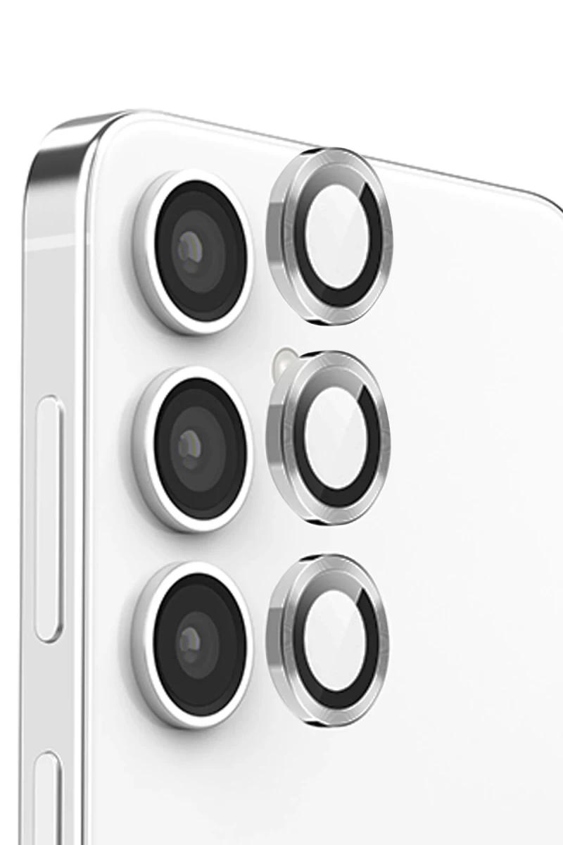 Samsung Galaxy S24 FE Uyumlu Raze Metal Kamera Lens - Gri