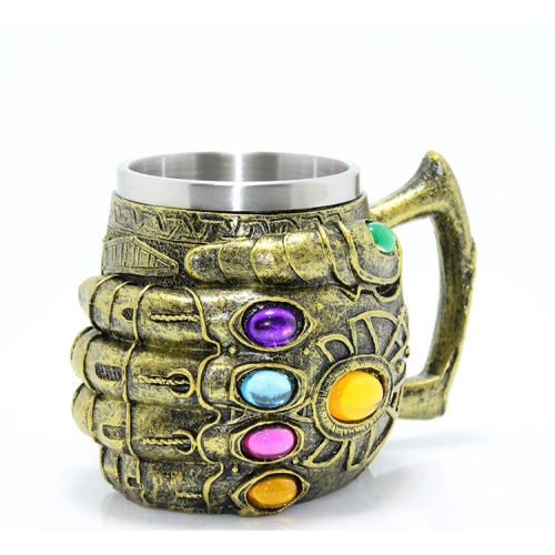 Thanos Eli Tasarımlı Paslanmaz Çelik Kupa Bardak 16x11 cm