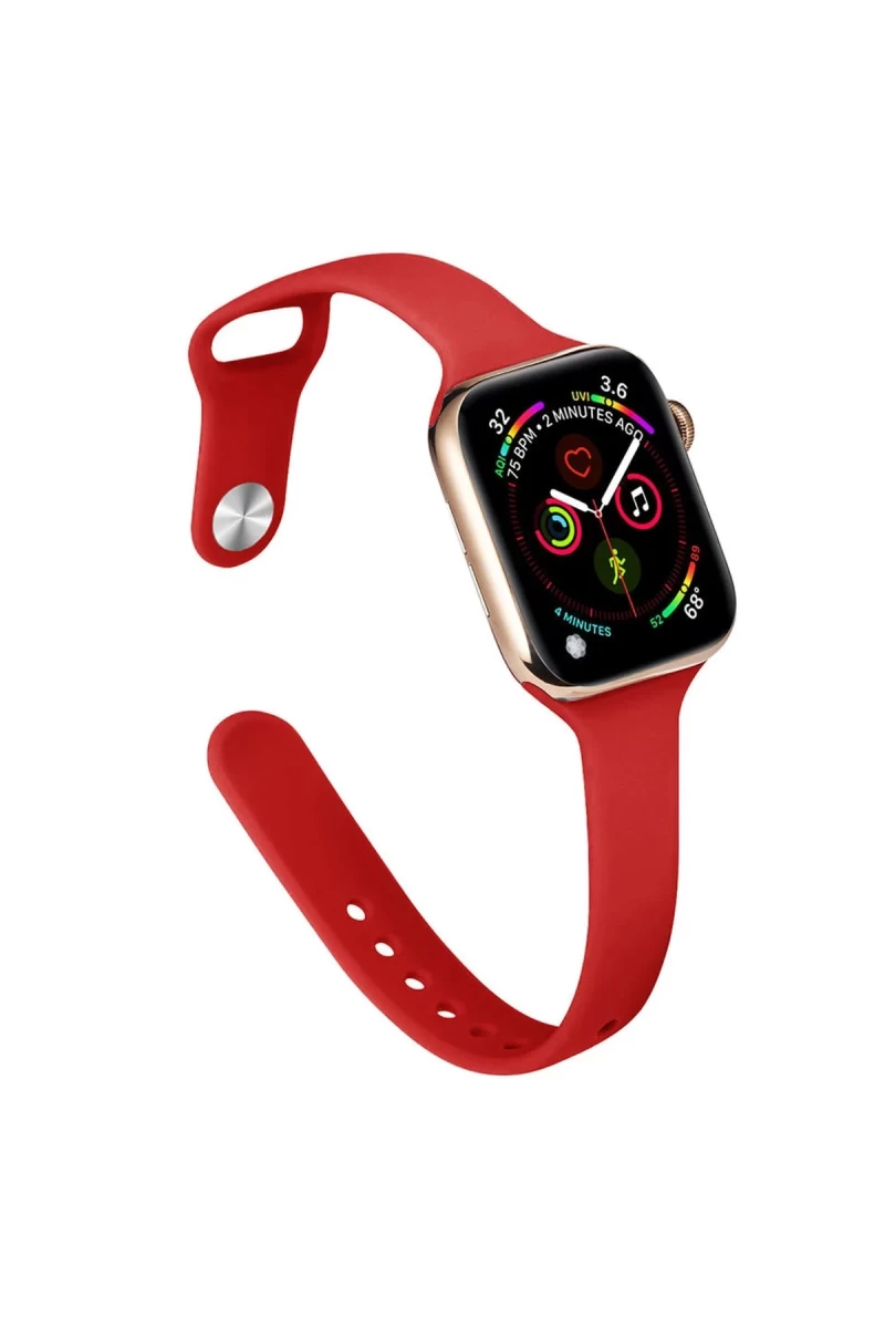Apple Watch 38mm Uyumlu Klasik Kordon - Kırmızı