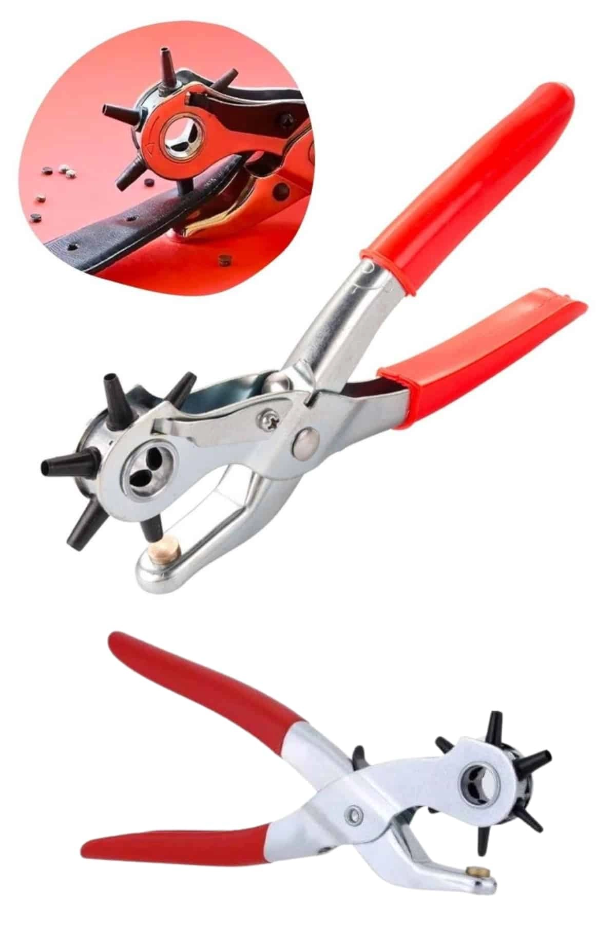 Ergonomik Kemer Delici 6 Farklı Boyut Deri Delik Açıcı