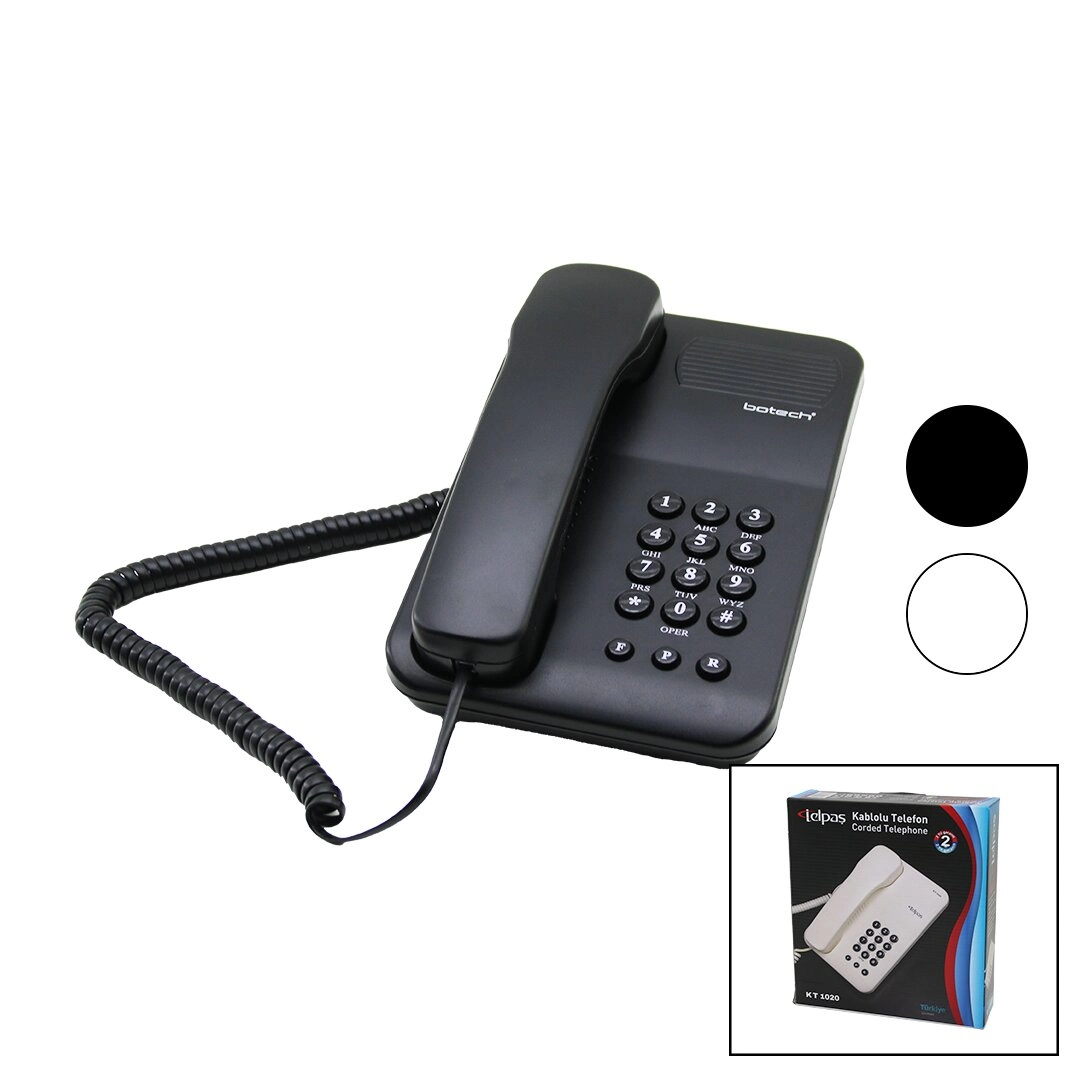 Şık Tasarımlı Kablolu Masa Telefonu 1 Adet