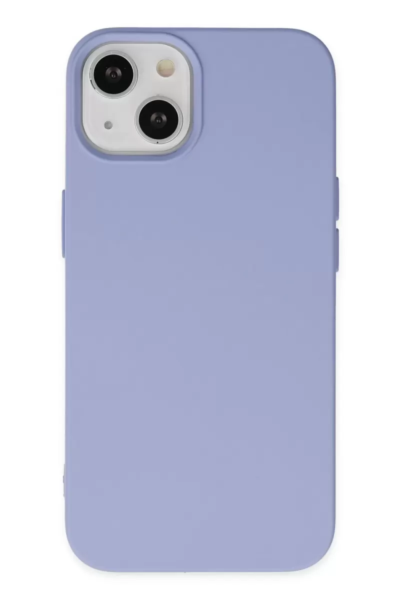 Apple iPhone 14 Uyumlu Kılıf Nano içi Kadife Silikon - Lila