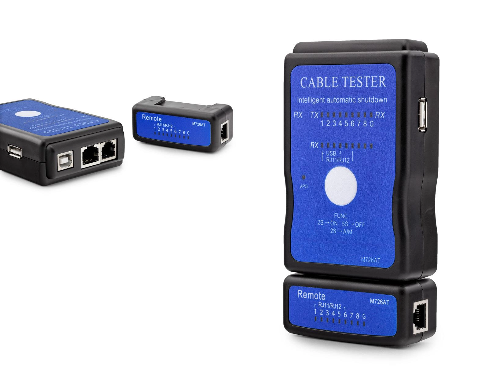 Çoklu Bağlantı Tipi Kablo Test Cihazı RJ11 RJ45 USB