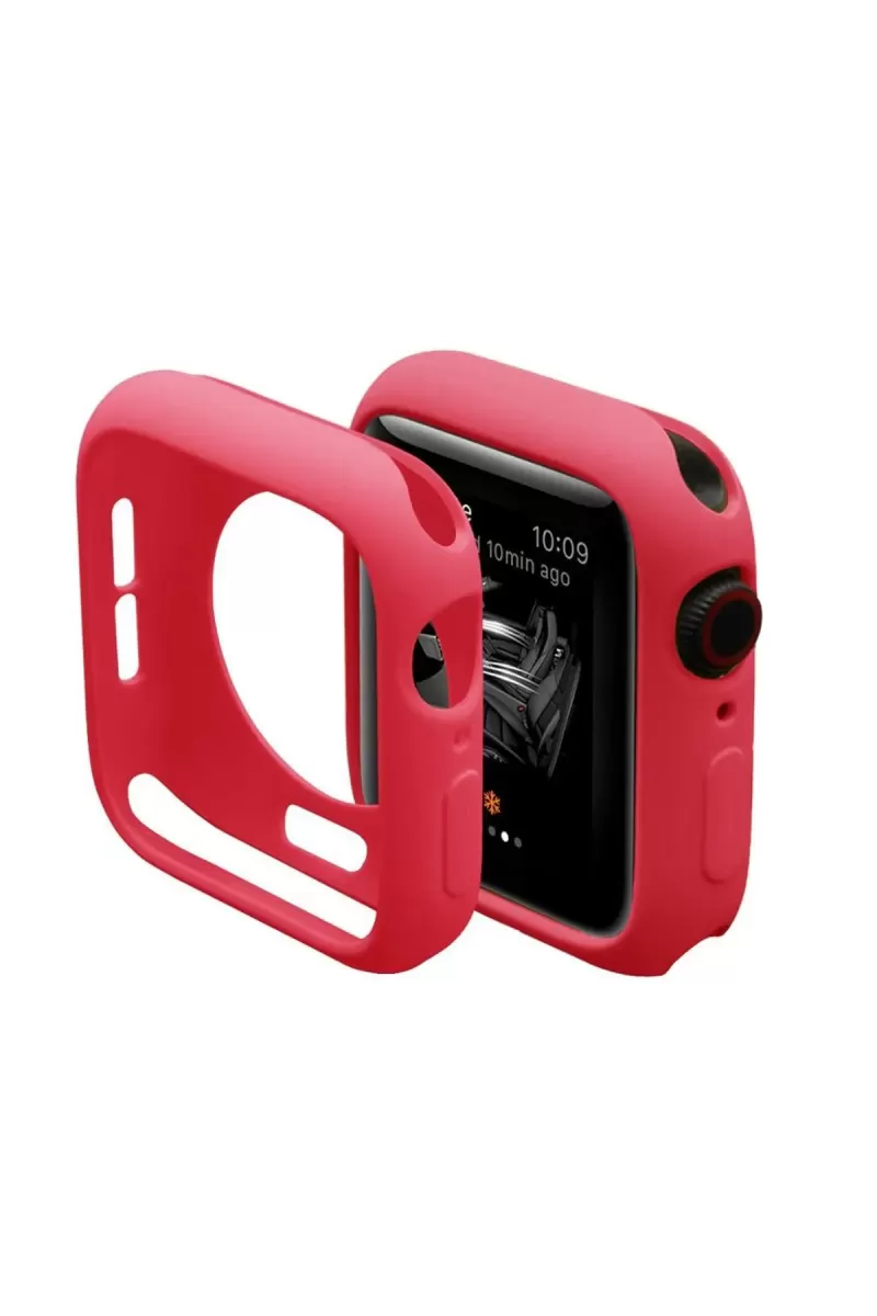 Apple Watch 38mm Uyumlu Silikon Alt Kasa - Kırmızı