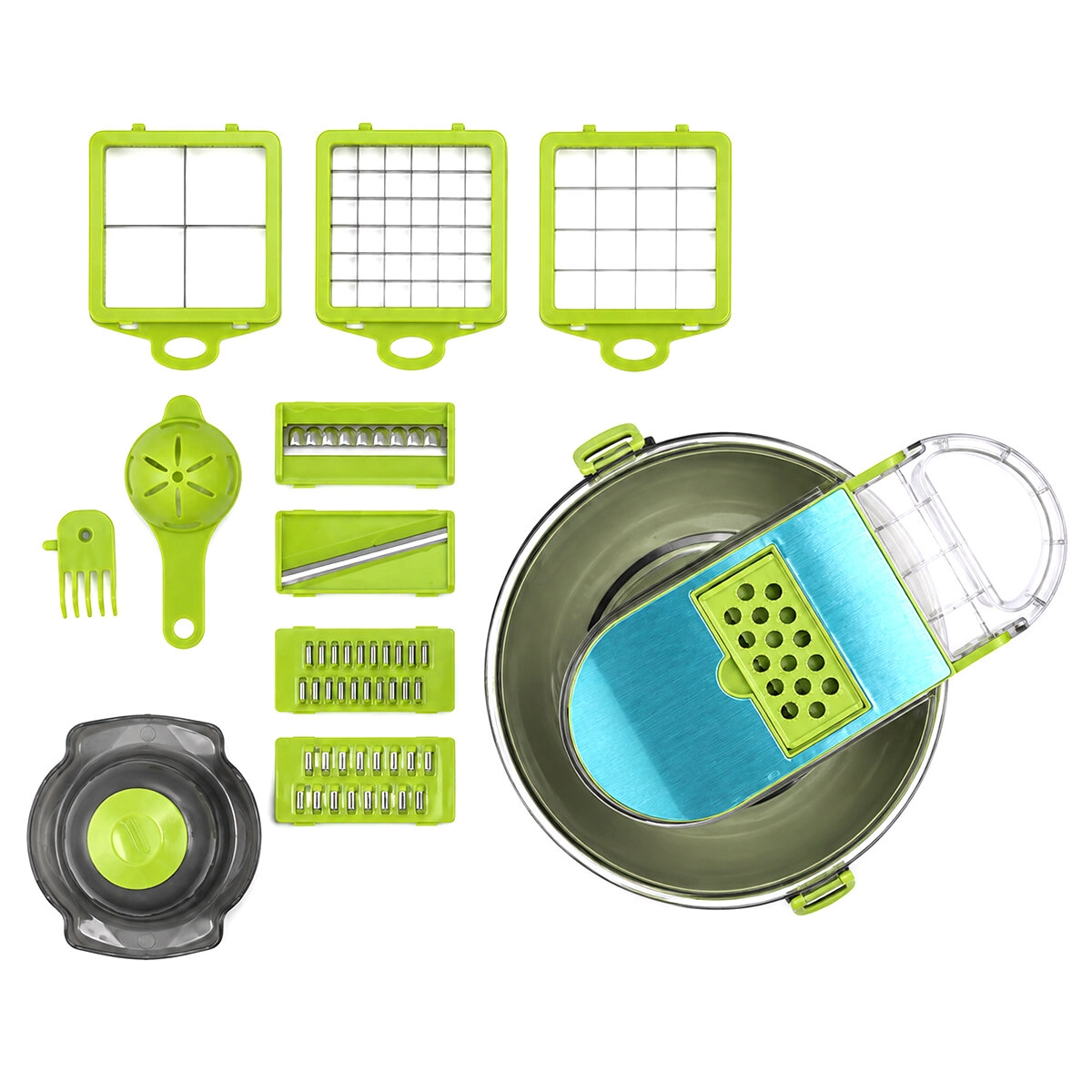 VEGETABLE CUTTER HAZNELİ 9IN1 ÇOK FONKSİYONLU SEBZE DİLİMLEYİCİ - KESİ