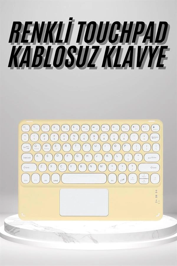 Slim Tasarımlı Bluetooth Klavye Uyumlu Tablet ve Telefon