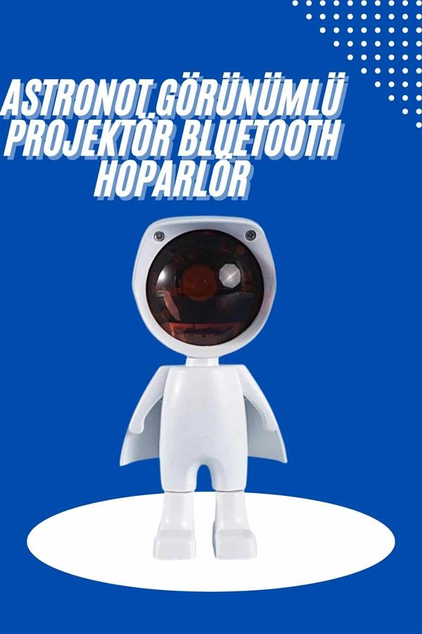 Sevimli Astronot Gökkuşağı Projektör Gece Lambası 1 Adet