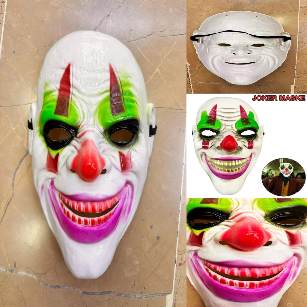 Etkileyici Palyaço Temalı Joker Maskesi 1 Adet