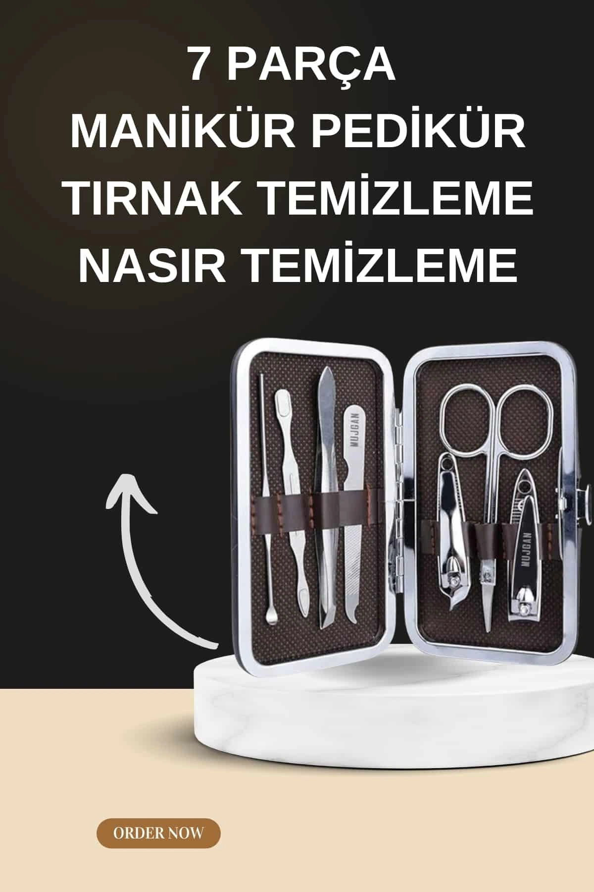 Elektrikli Manikür Pedikür Seti 2 Hızlı 6 Uçlu El Bakımı