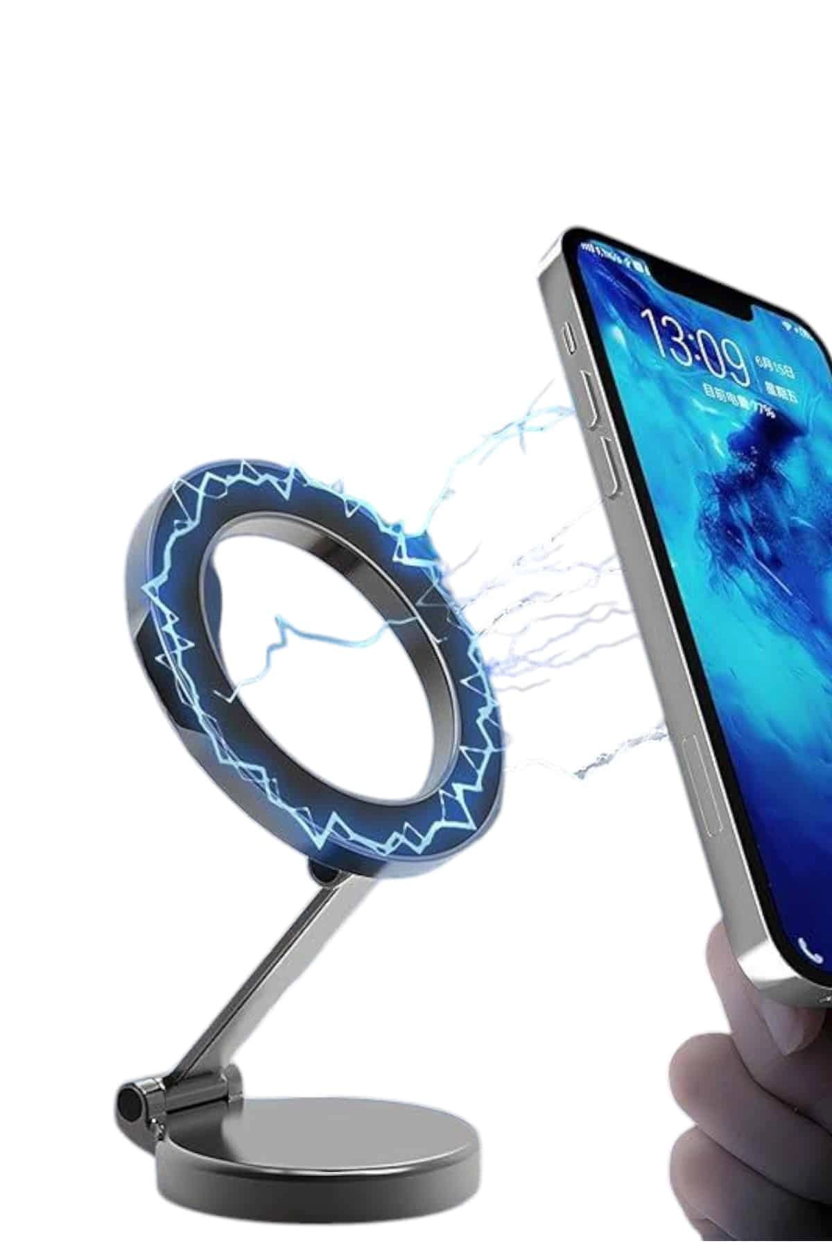 Katlanır Manyetik Telefon Tutucu Magsafe Uyumlu Araç İçi