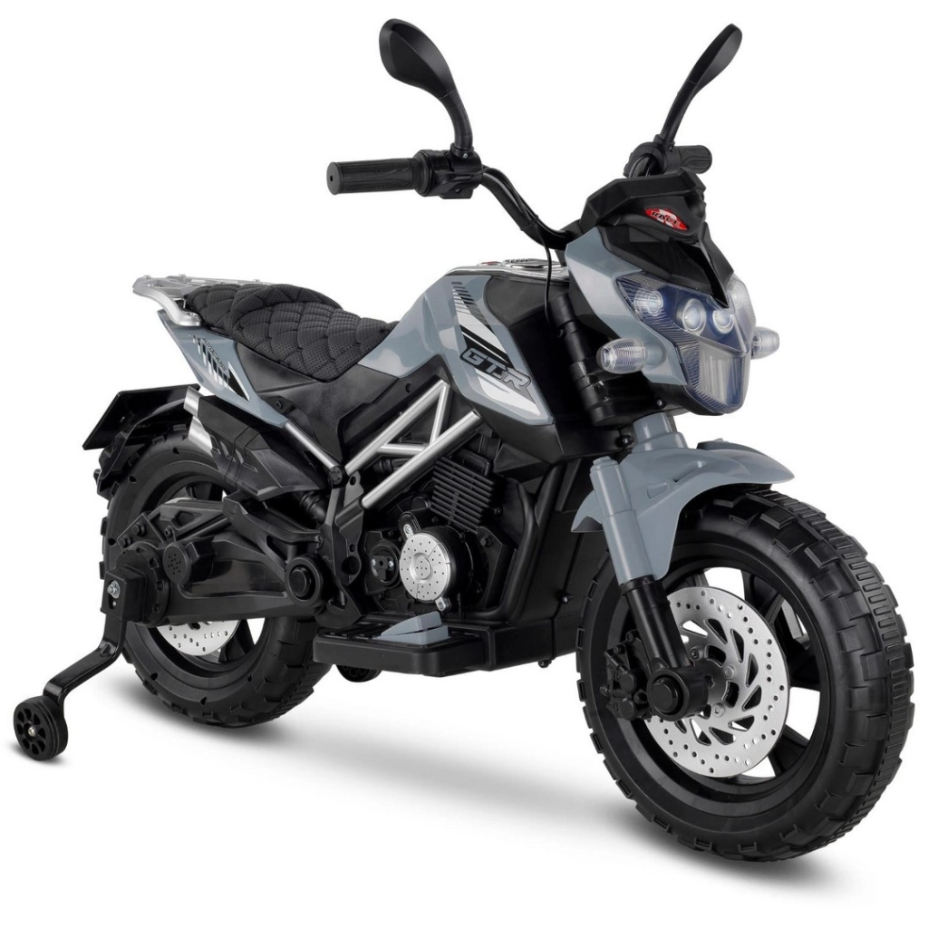 447 Motocross Akülü Motorsiklet 12V Gri