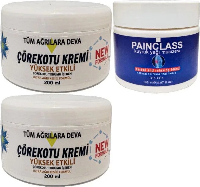 Süper Çörek Otu Kremi Xl Boy 2X200 ML+150 ml Painclass Kuyruk Yağı Kremi