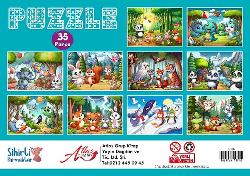 Puzzle 35 Parça 10 Çeşit 10’lu Paket