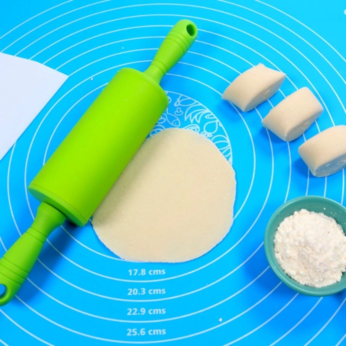 Kullanımı Kolay Silikon Hamur Açma Matı 40x50 cm Ekmek Makarna