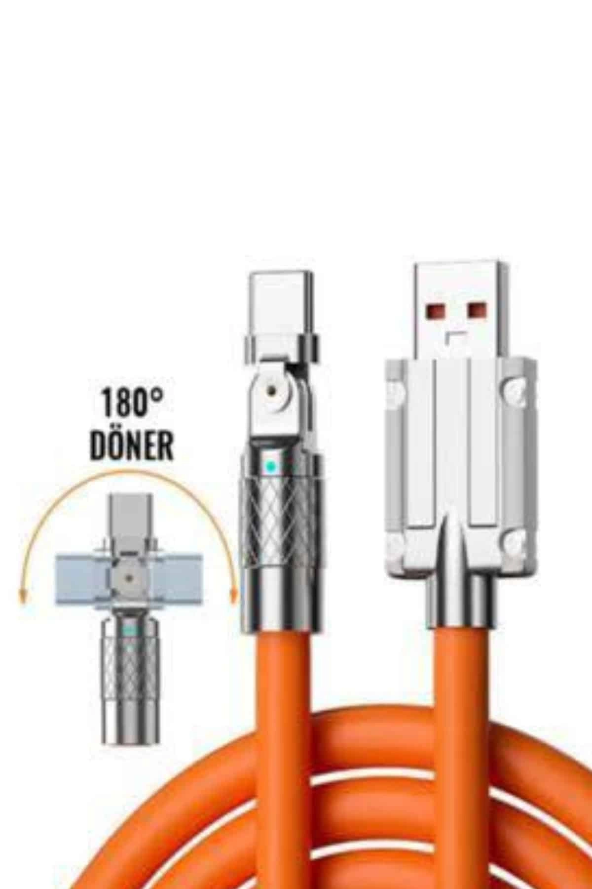 Silikon 3 İn 1 Şarj Kablosu Android ve iOS Uyumlu 1.2 Metre