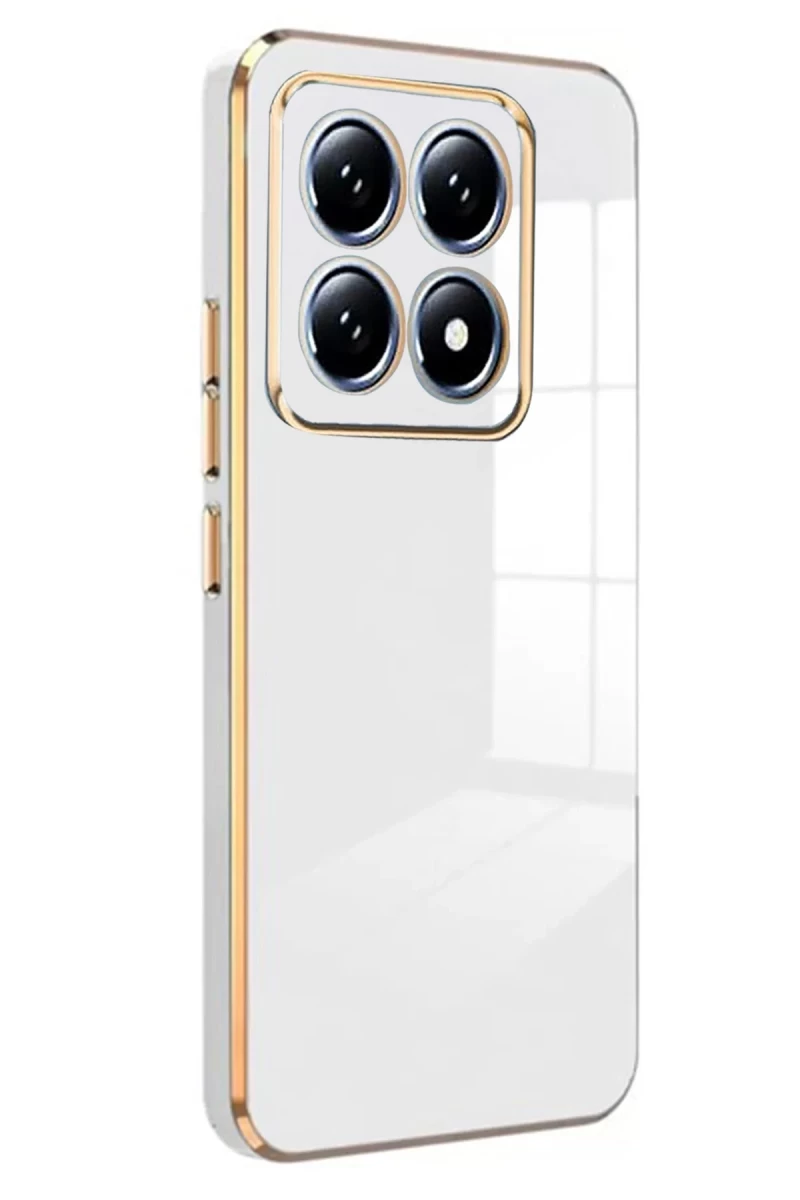 Xiaomi Mi 14T Pro Uyumlu Volet Silikon - Beyaz