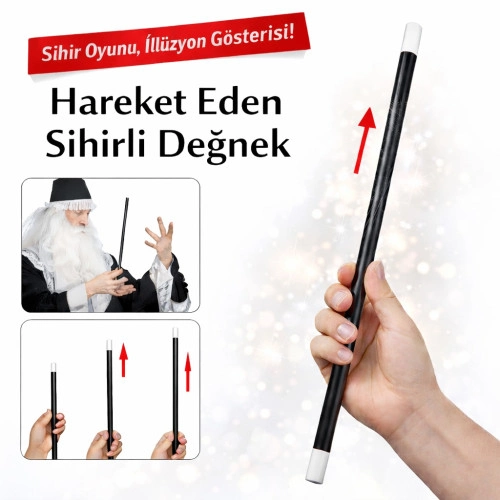 Sihirli Değnek Çubuk 24 cm Hareketli Performans Aksesuarı