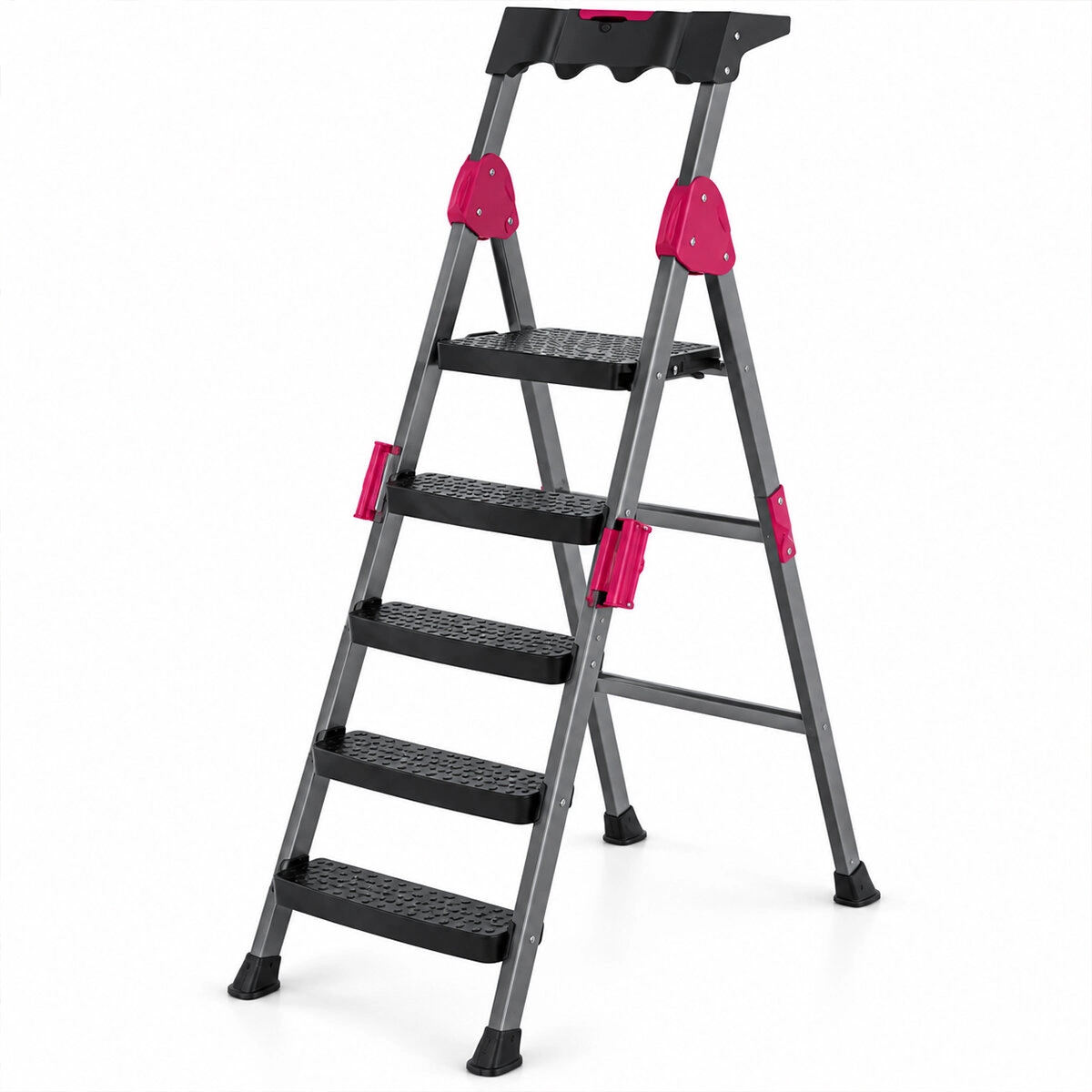 Metal Merdiven 4+1 Basamak 150 kg Taşıma Kapasitesi
