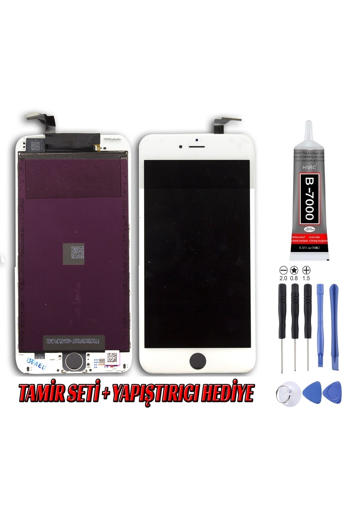 Iphone 6 Plus Uyumlu Lcd Ekran A Kalite Beyaz Montaj Kiti