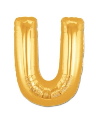 Altın Renk U Harf Folyo Balon 40 inç