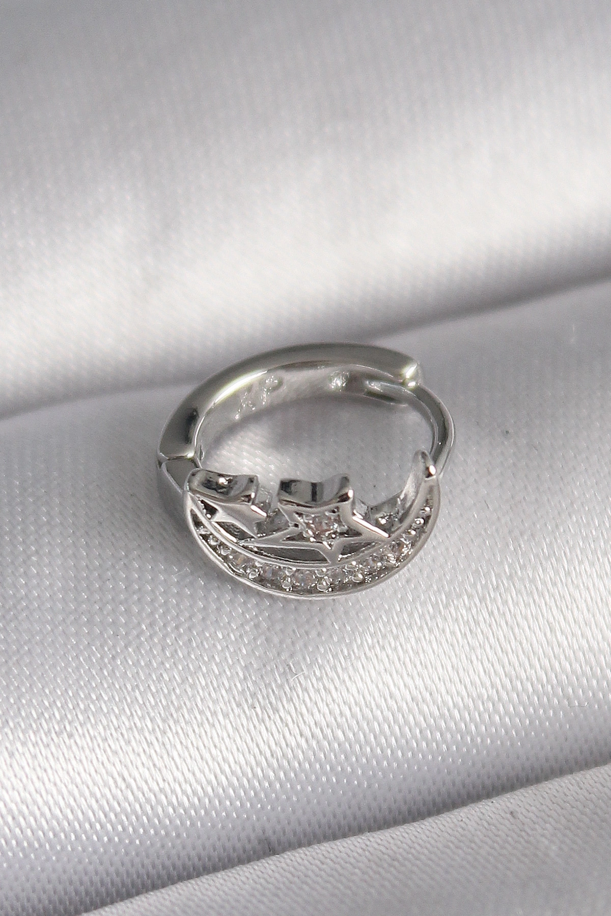 Zirkon Taşlı Çelik Piercing 6mm Bar Uzunluğu
