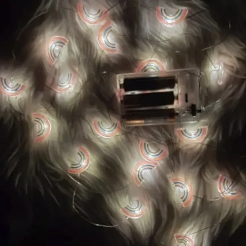 Dekoratif LED Işıklı Gökkuşağı İp 3 Metre Uzunluk