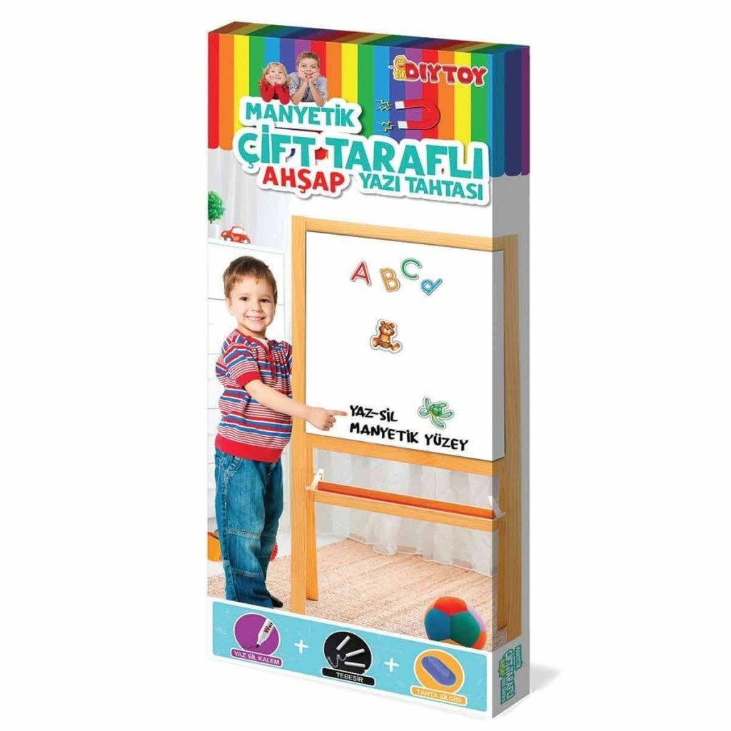 Çift Taraflı Manyetik Ahşap Yazı Tahtası 1 Adet