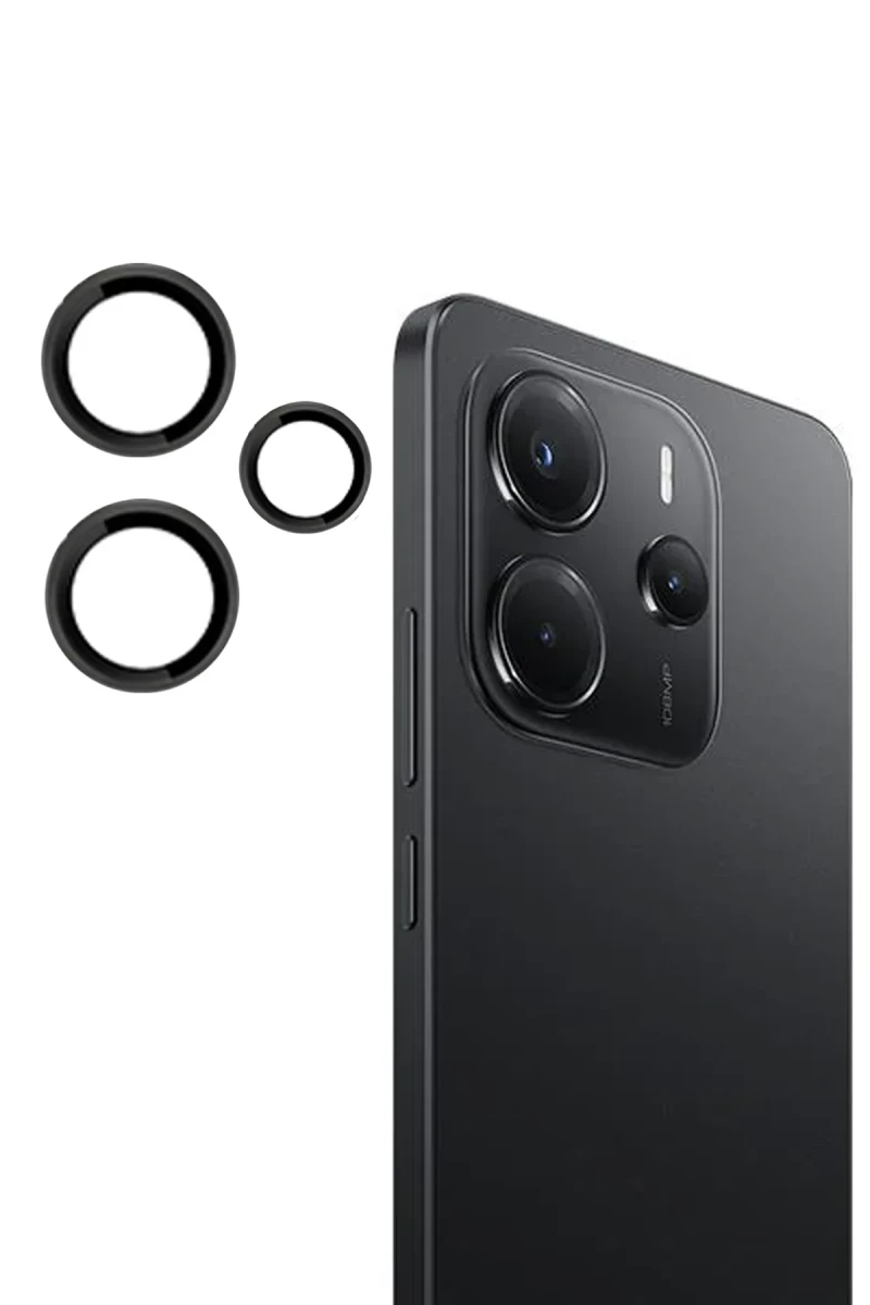 Joko Xiaomi Redmi Note 14 4G Uyumlu PVD Metal Kamera Lens - Siyah