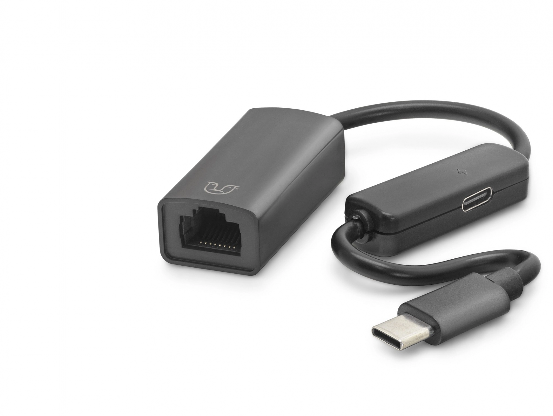 Kablolu Ağ Bağlantısı İçin Type C Ethernet Adaptör Siyah