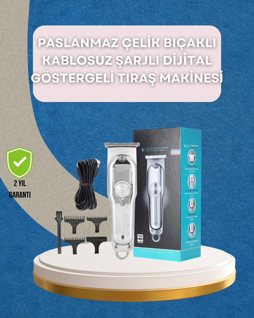 Saç ve Sakal Kesme Makinesi – Şarjlı, Profesyonel Performans, Ayarlanabilir Uzunluk