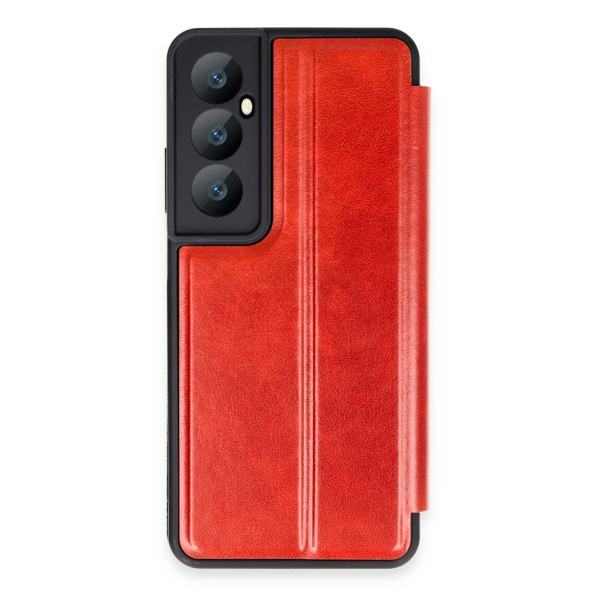 Realme C65 Kılıf Flip Cover - Kırmızı