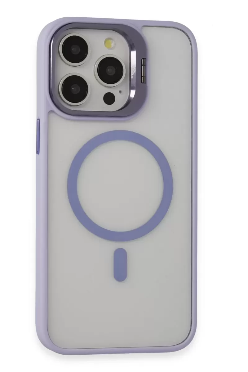 Joko Apple iPhone 15 Pro Max Uyumlu Kılıf Roblox Lens Magsafe Standlı Kapak - Lila