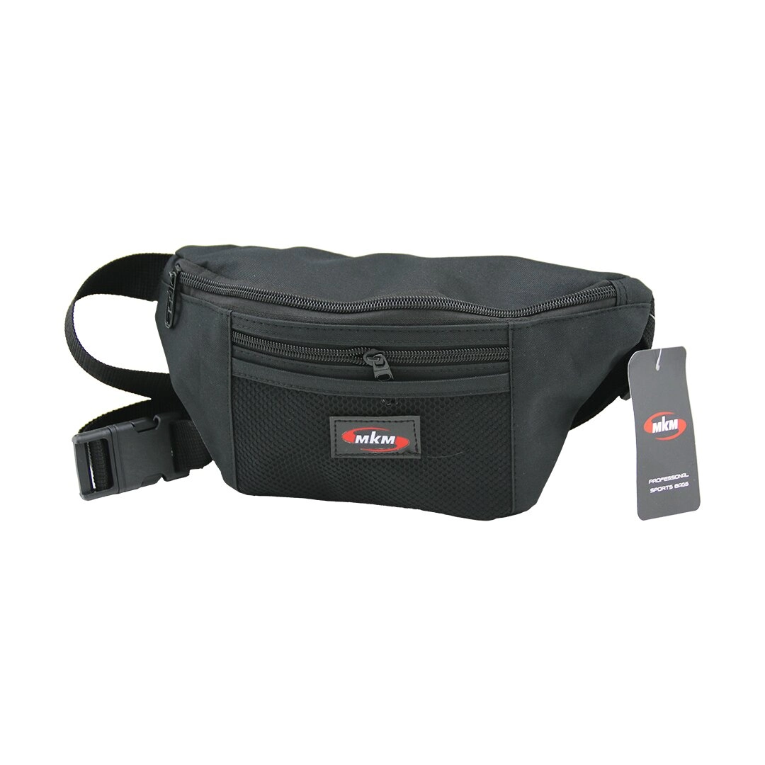 Şık Tasarımlı Bel Çantası 10x11.5x25cm 3 Fermuarlı Bölme