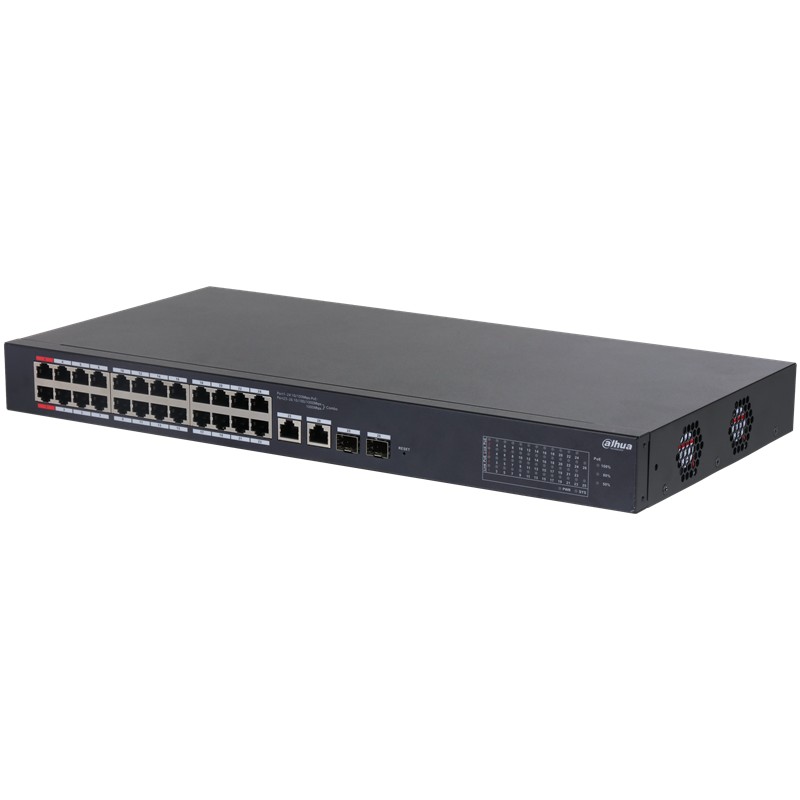 CS4226-24ET-240 24 PORT 10/100 POE PORT + 2XGIGABIT RJ45/2XSFP COMBO YÖNETİLEBİLİR RACKMOUNT SWITCH