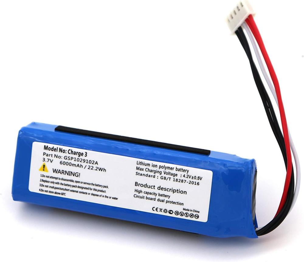 JBL Charge 3 uyumlu 3.7v 6000 mah Soketli Batarya