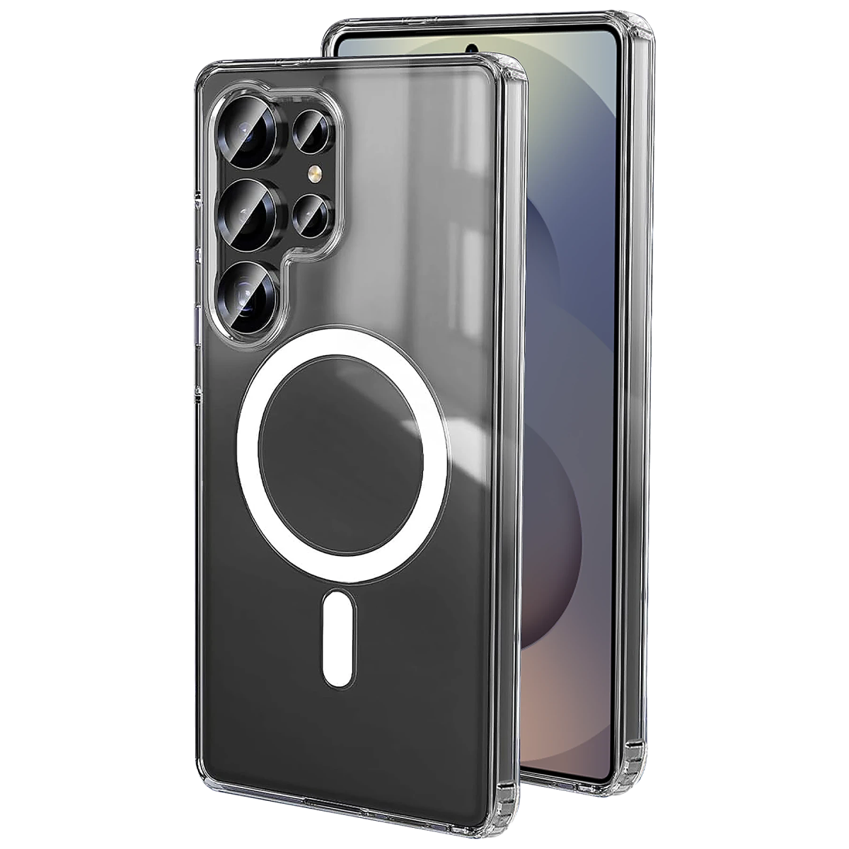 Samsung Galaxy S25 Ultra Kılıf Magneticsafe Şeffaf Silikon - Şeffaf