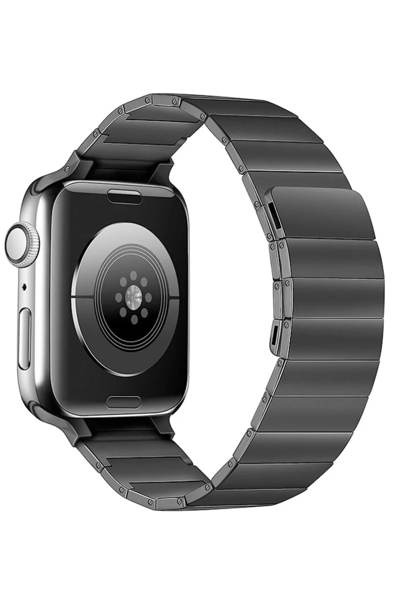 Apple Watch 38mm Uyumlu KR404 Huks Kordon - Siyah