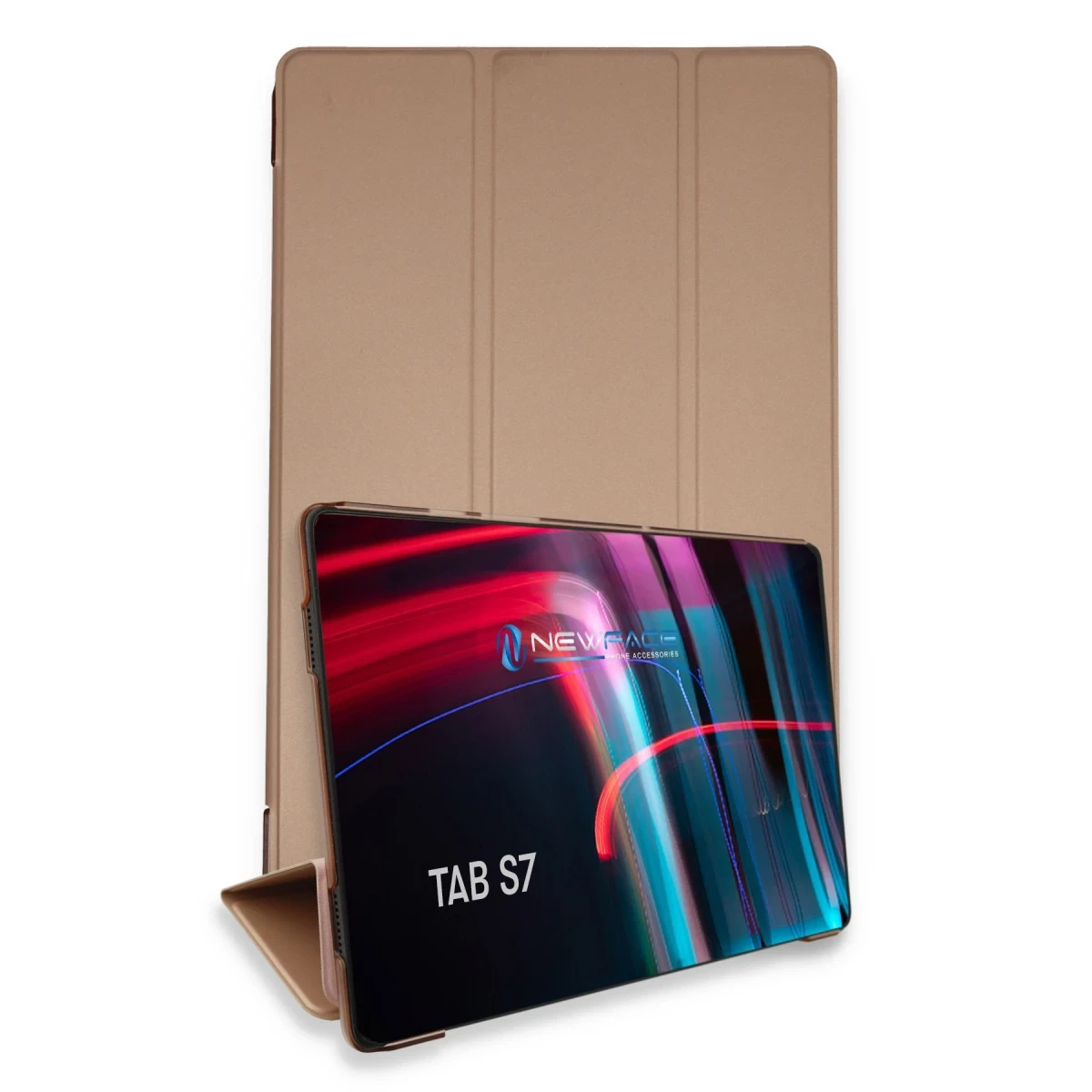 Samsung Galaxy T870 Tab S7 11 Kılıf Tablet Smart Kılıf - Rose Gold