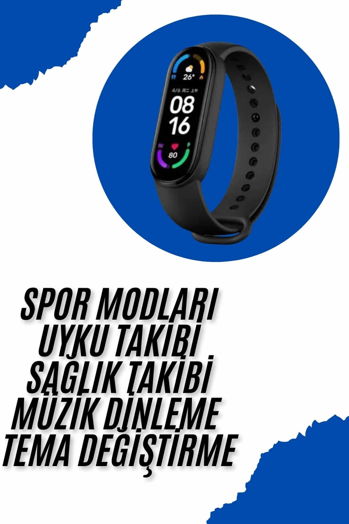 Spor Modları ile Akıllı Bileklik M6 Adımsayar