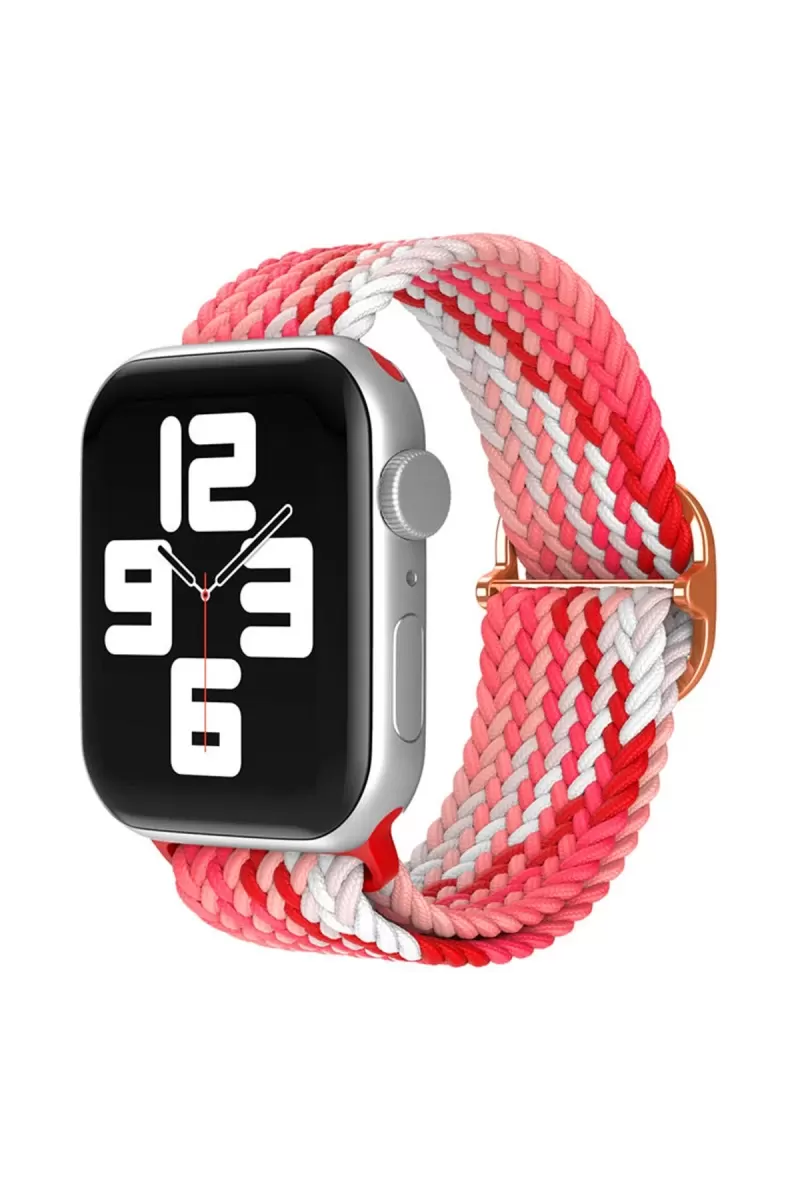 Apple Watch 38mm Uyumlu Star Kordon - Pembe-Kırmızı