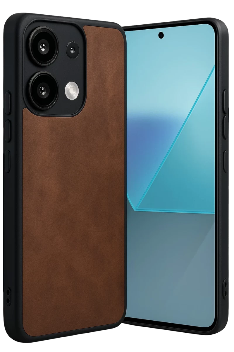 Xiaomi Redmi Note 13 Pro 4G Uyumlu Kılıf Aras Deri Kapak - Taba