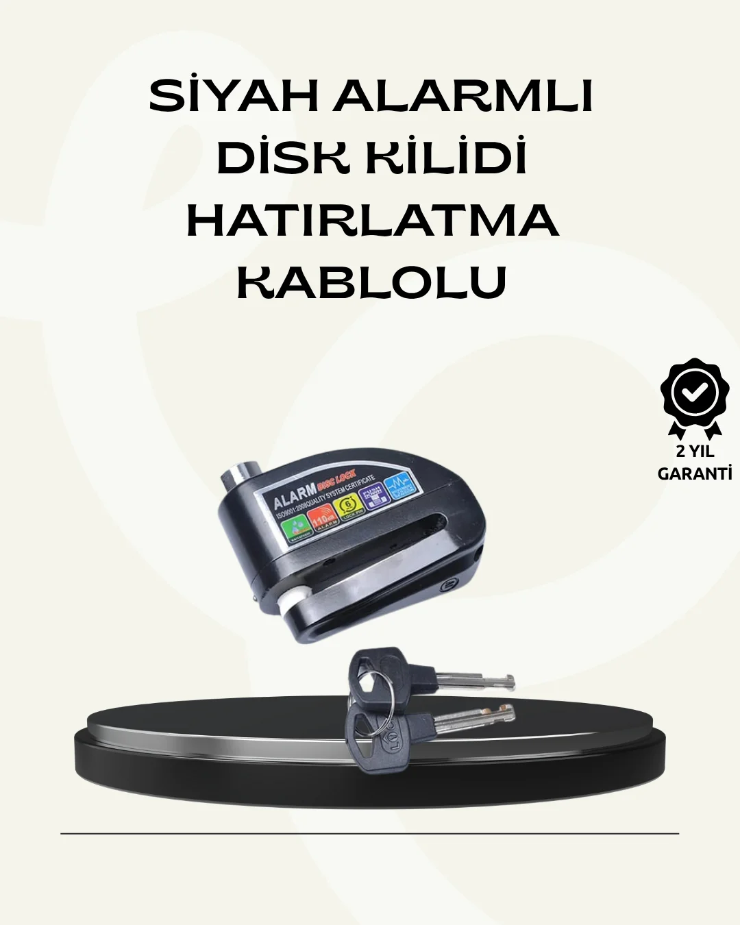 Çift Modlu 110dB Alarmlı Disk Kilidi Suya Dayanıklı