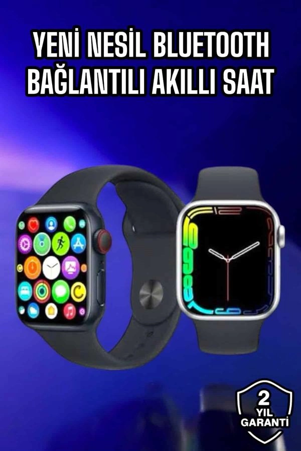 Yeni Nesil Akıllı Saat Bluetooth Bağlantılı AMOLED Ekran