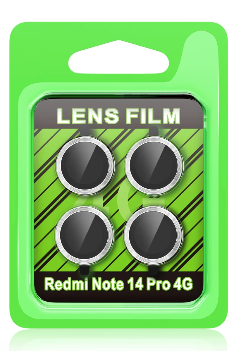 Xiaomi Redmi Note 14 Pro 4G Uyumlu Raze Metal Kamera Lens - Gümüş
