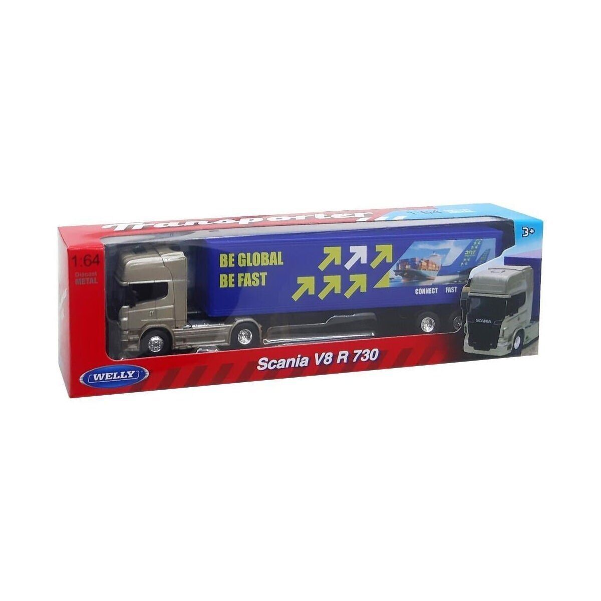 68021SS-F-GW Welly 1 64 Scanıa R730 Traıler 48