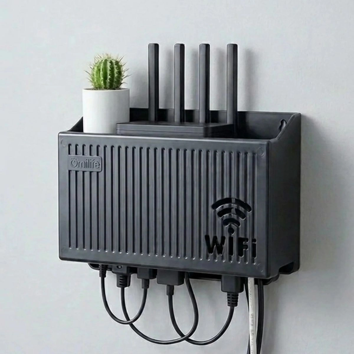 Modern Duvar Tipi Wi-Fi Modem Saklama Kutusu 1 Adet