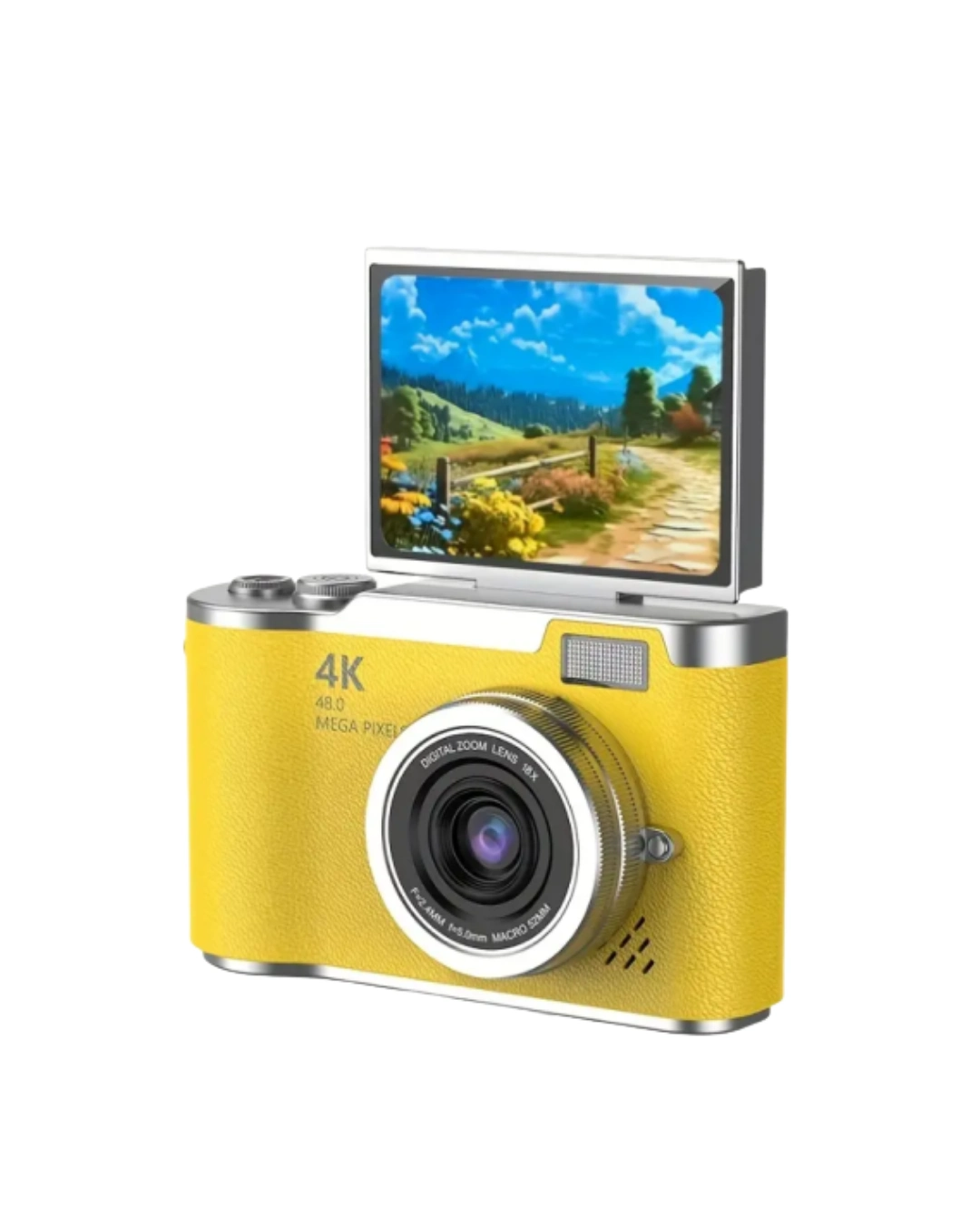 Yüksek Çözünürlüklü Dijital Fotoğraf Makinesi Sarı 48 MP