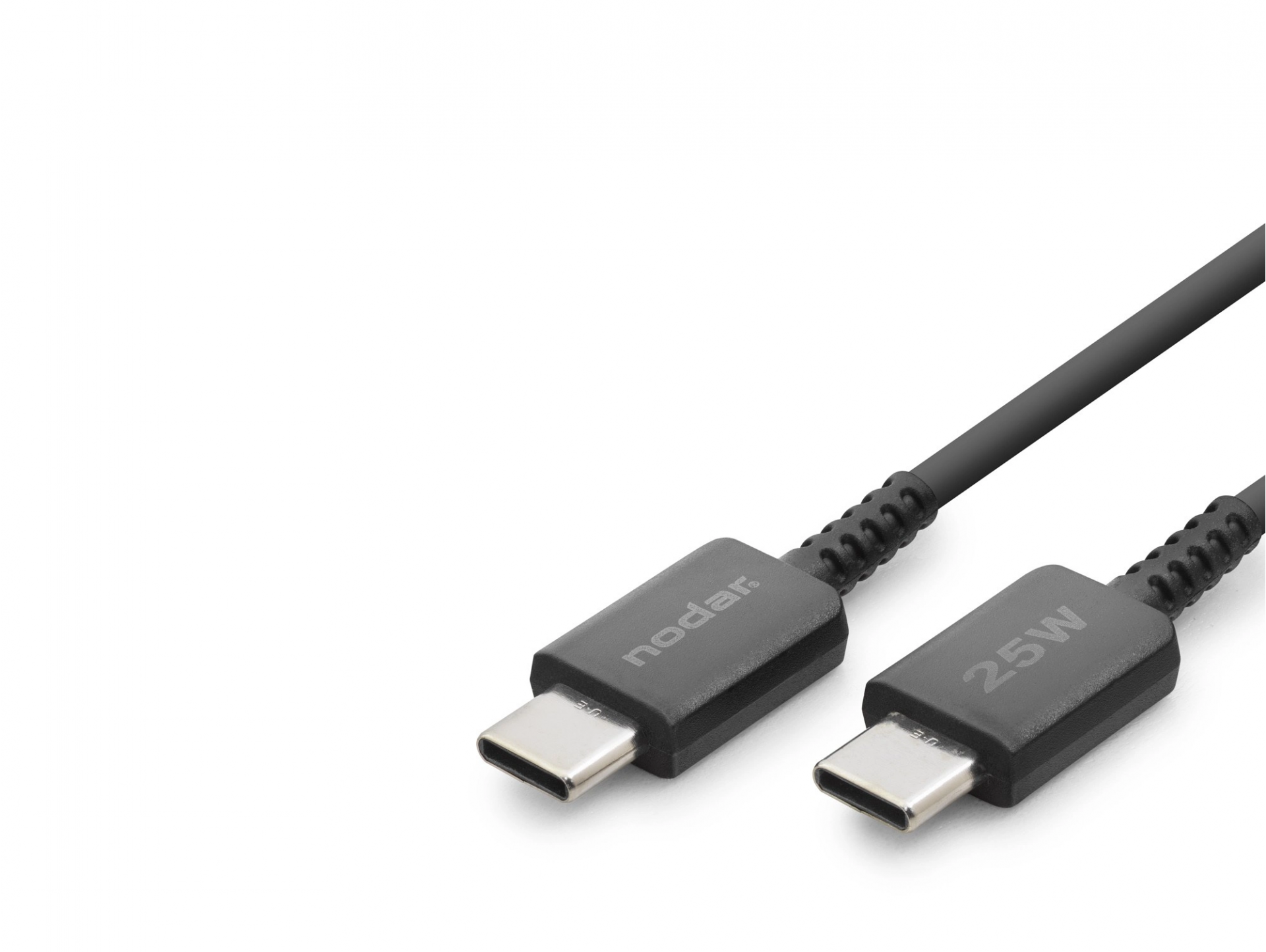 Hızlı Şarj Data Kablosu 25W 1 Metre Type-C Siyah