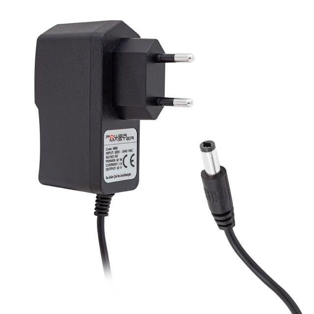 PM-8118 12 Volt - 1 Amper 5.5*2.5 Mm Uçlu Plastik Kasa Priz Tipi Adaptör