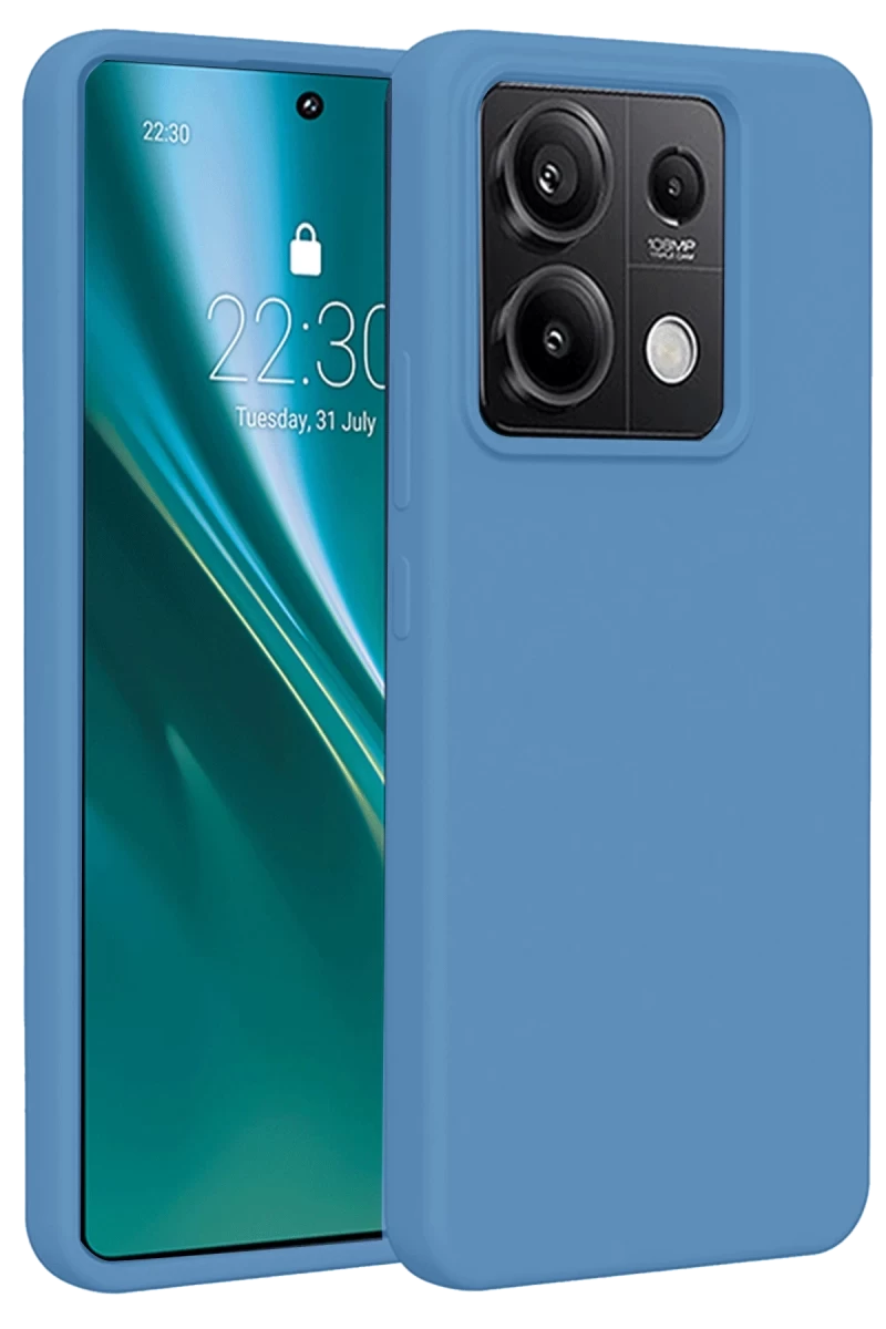 Xiaomi Redmi Note 13 Pro 5G Uyumlu Kılıf First Silikon - Mavi